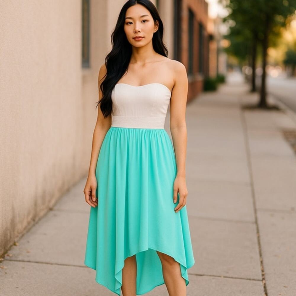 Rue21 Strapless Asymmetrical Sweetheart Dress Size M